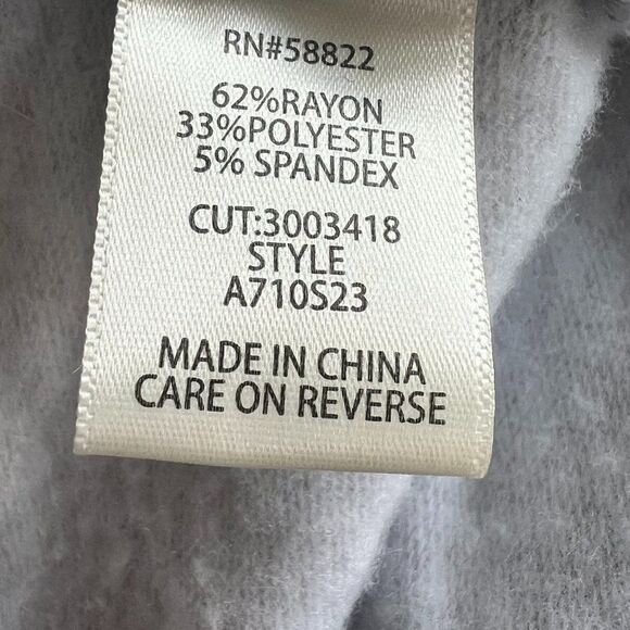 Max Studio Heather Gray Open Hooded Cardigan with Pockets Size S NWT! - Picture 7 of 8